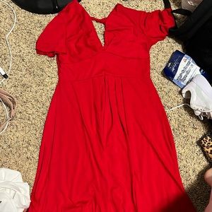 Red XL mid length red dress